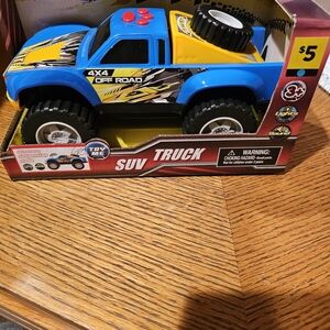 4x4 Off Road SUV Truck Toy - Blue and Yellow